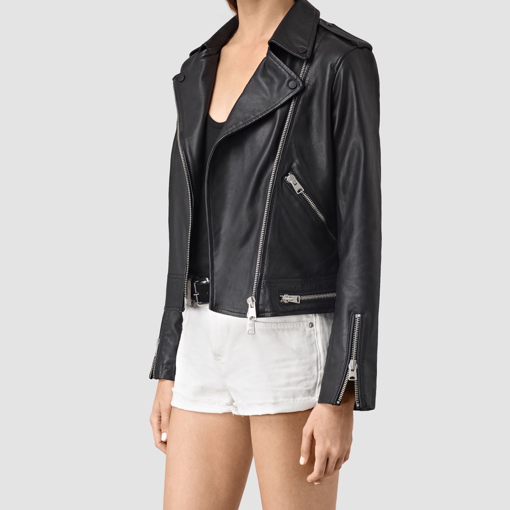 AllSaints Bourne Biker Leather Jacket